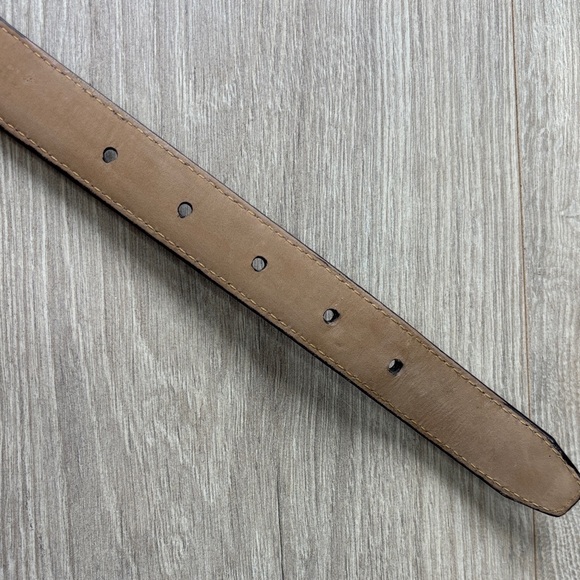 Brighton Dark Brown Croc-Embossed Belt with Silver Buckle and Golf Charms - Picture 5 of 7